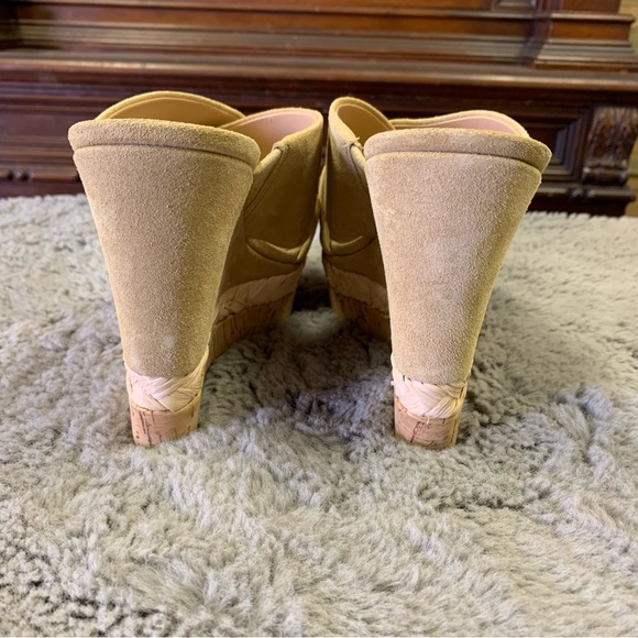 Veronica Beard | Loro Cork Braided Trim Wedge Sandal in Desert Sport Size 6.5 - Picture 4 of 8